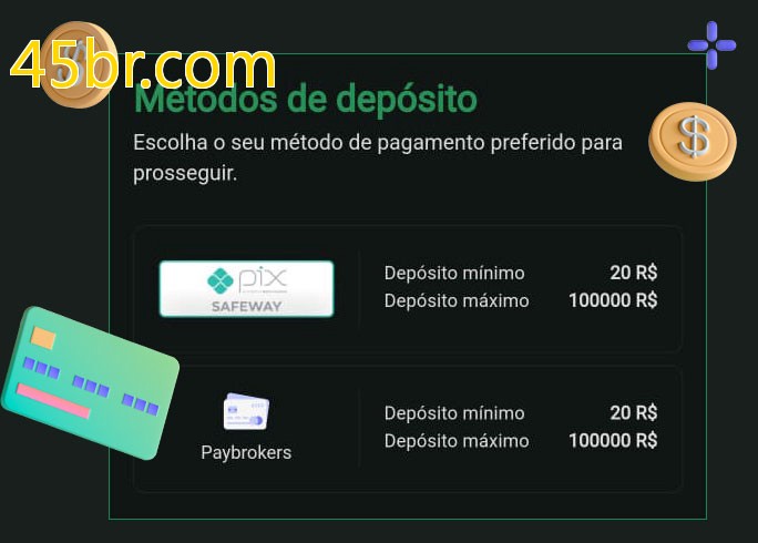 O cassino 45br.combet oferece uma grande variedade de métodos de pagamento